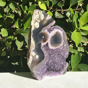 Artistic Amethyst and Agate Sculpture