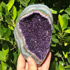 Wide Band of Colorful Agate/Amethyst Freeform