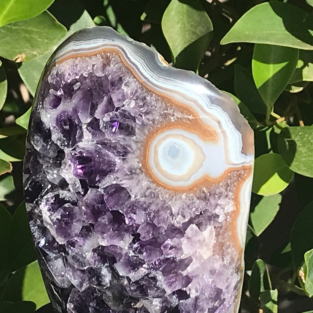 Pristine Agate Banded Amethyst Freeform