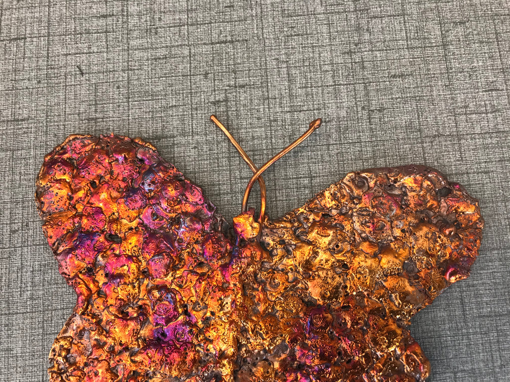 Rainbow Copper Splash Butterfly Art
