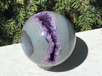 Amethyst Filled Agate Geode Sphere