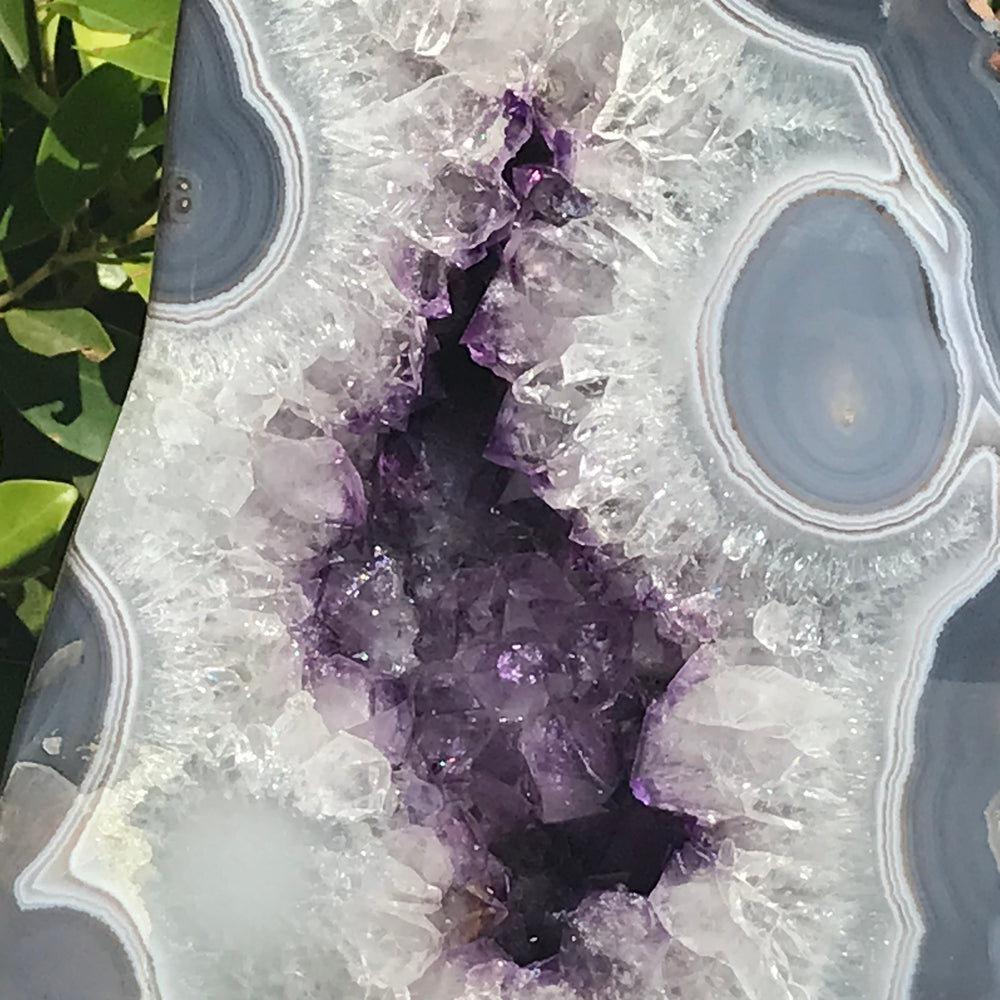 Brilliant Purple Crystal Filled Amethyst Geode