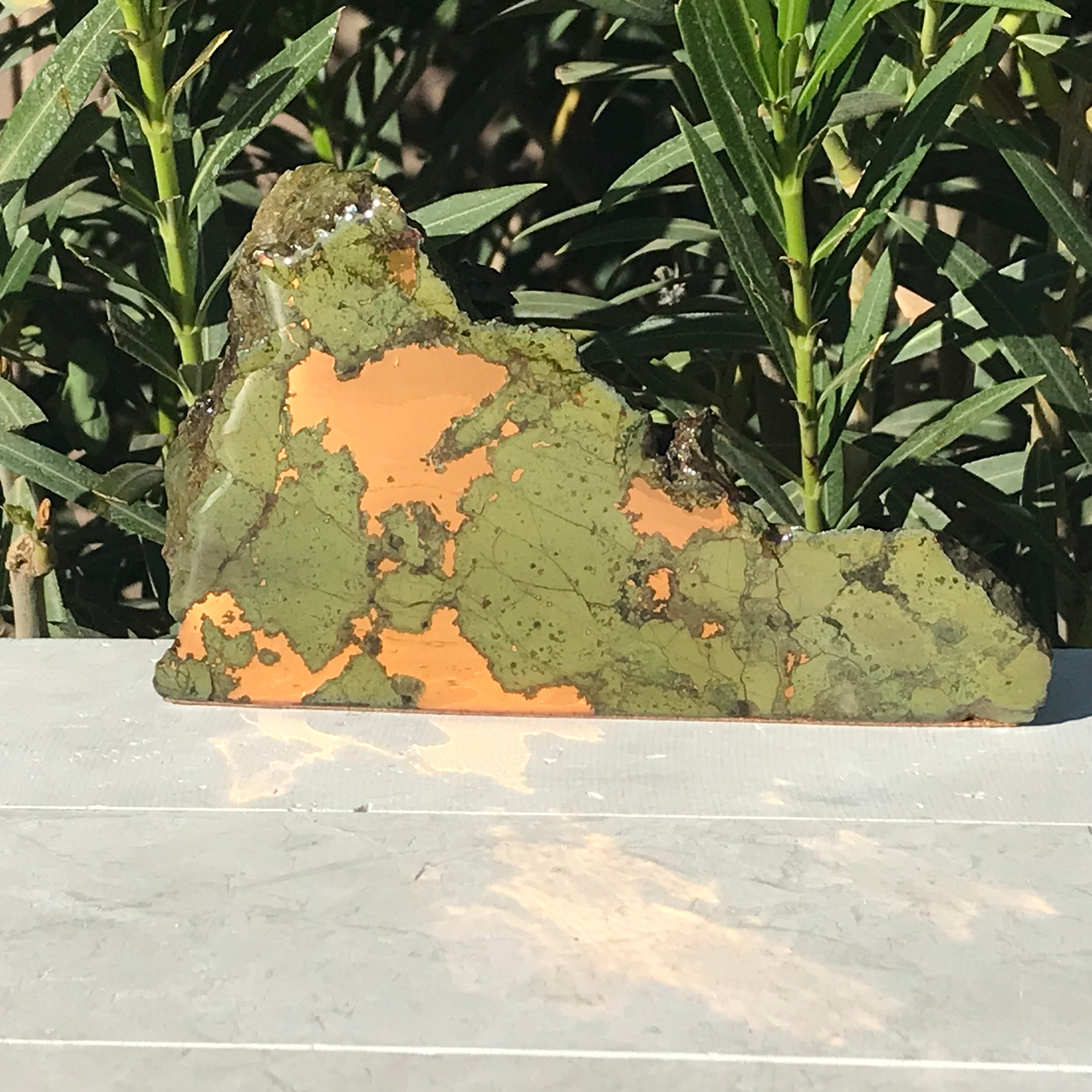 Green Epidote Highlighted By Copper Ore