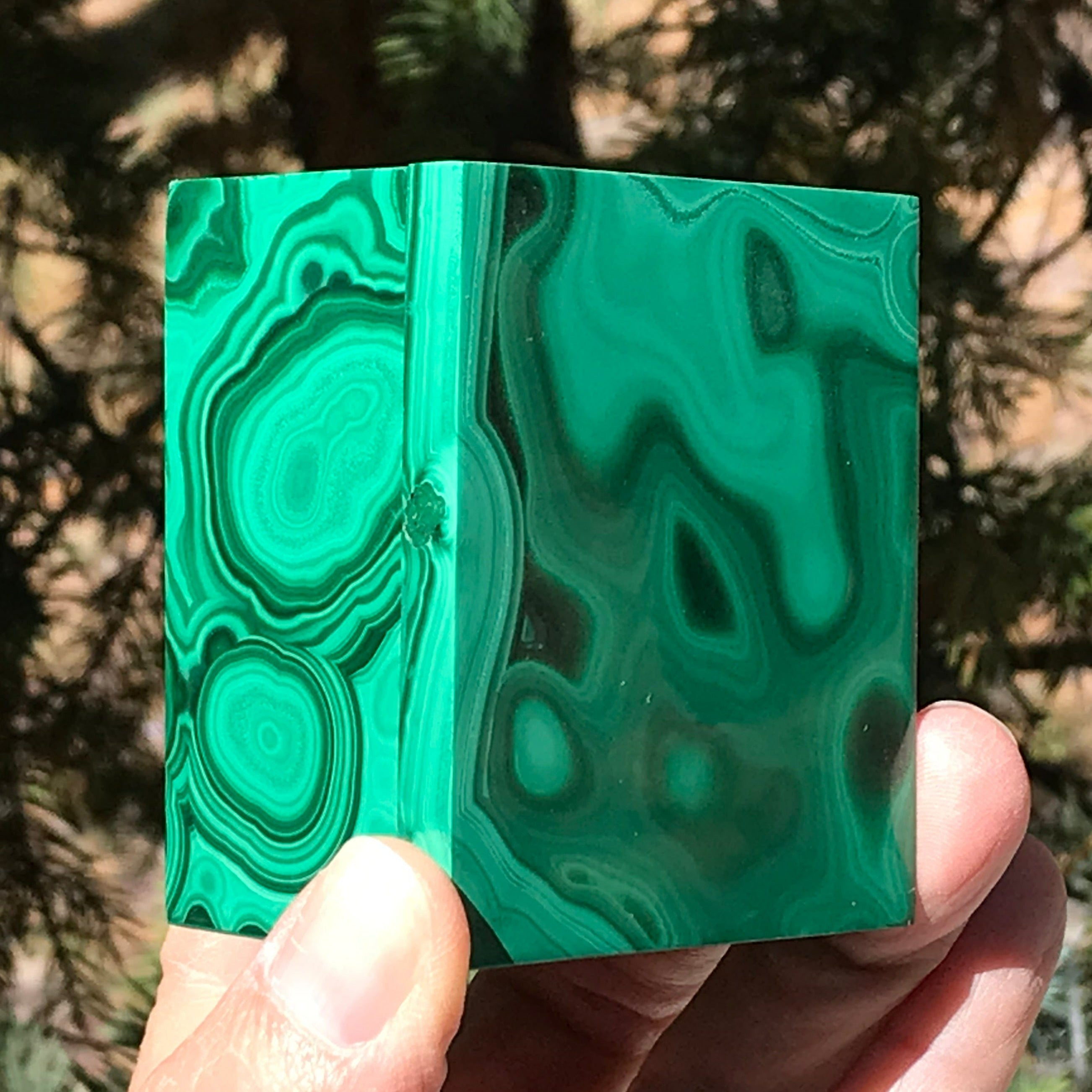 Green Swirled Malachite Jewelry Box