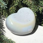 MIcrocrystalline Faced Blue Agate Heart