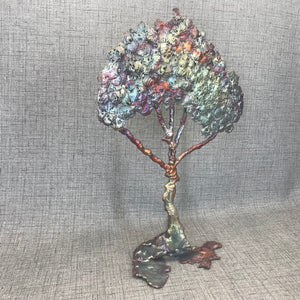 Standing Splash Copper Tree Sculpture