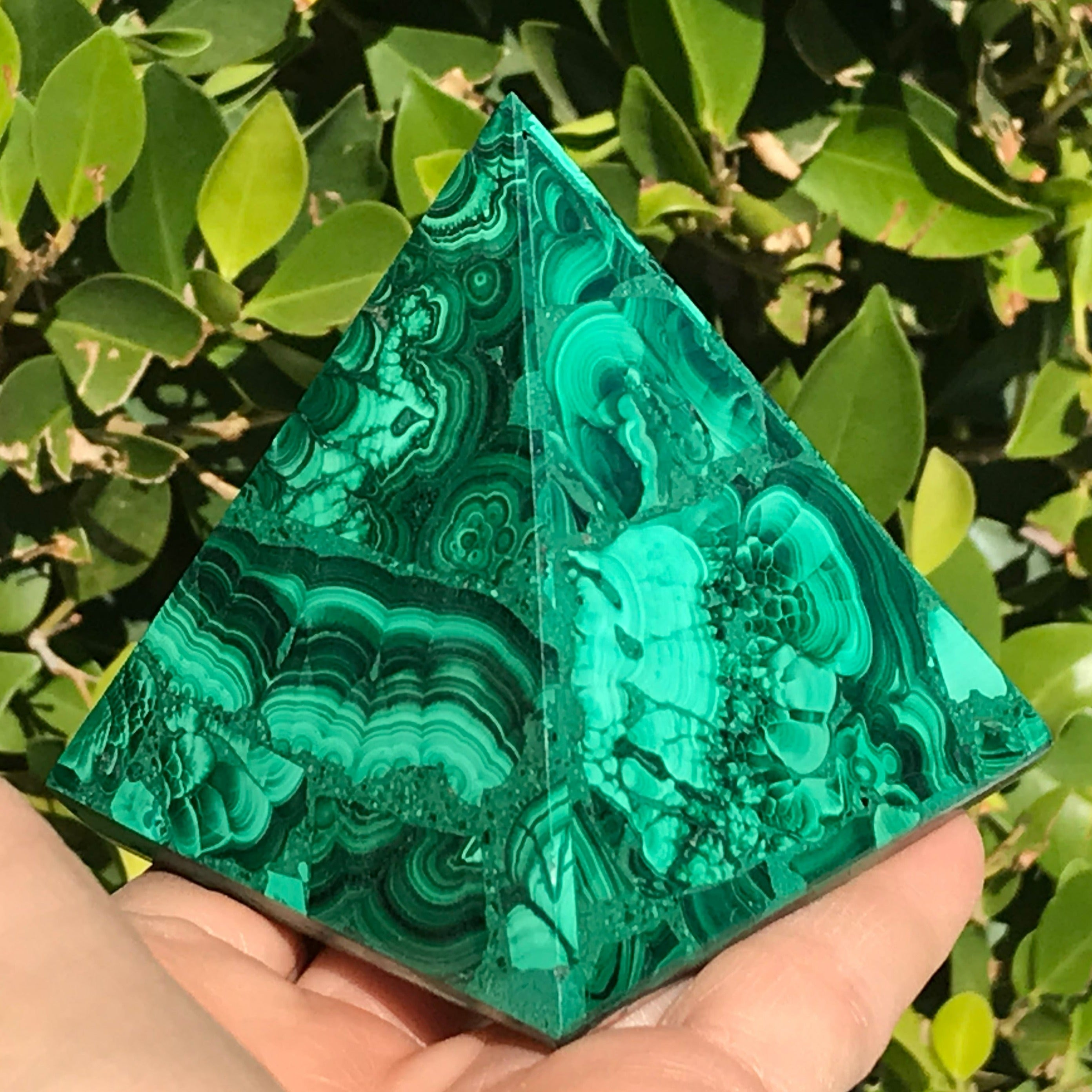 African Malachite Pyramid