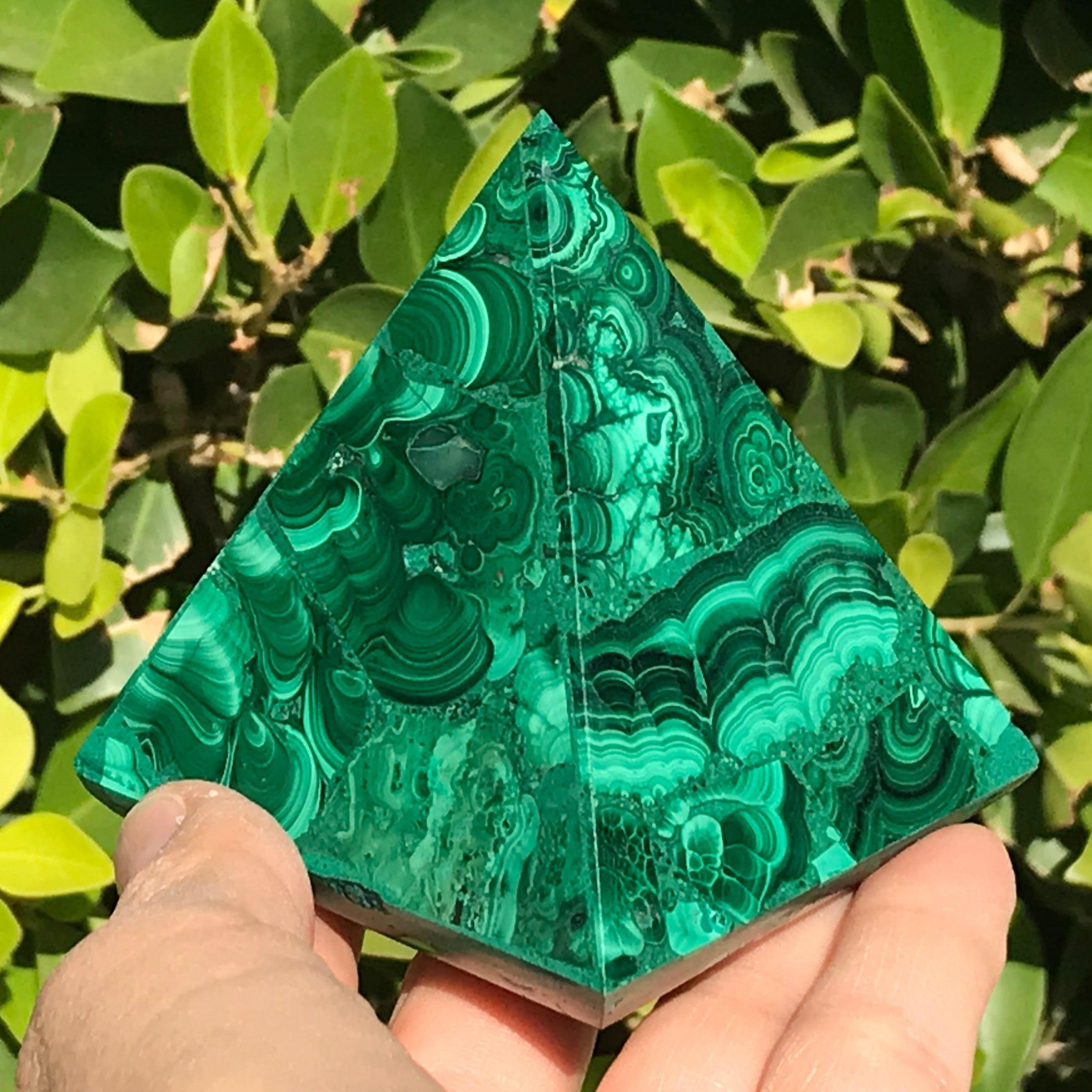 African Malachite Pyramid