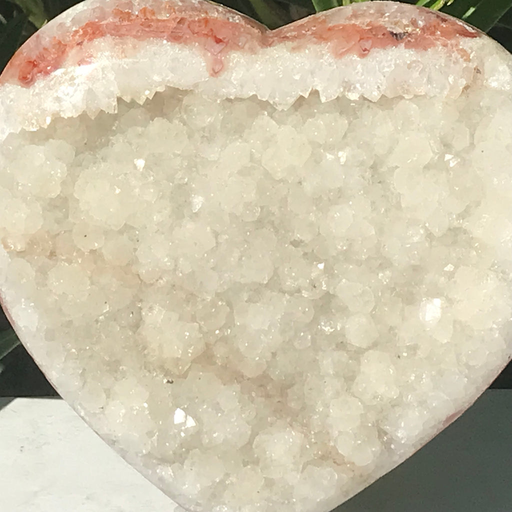 Quartz Crystal Covered Agate Heart