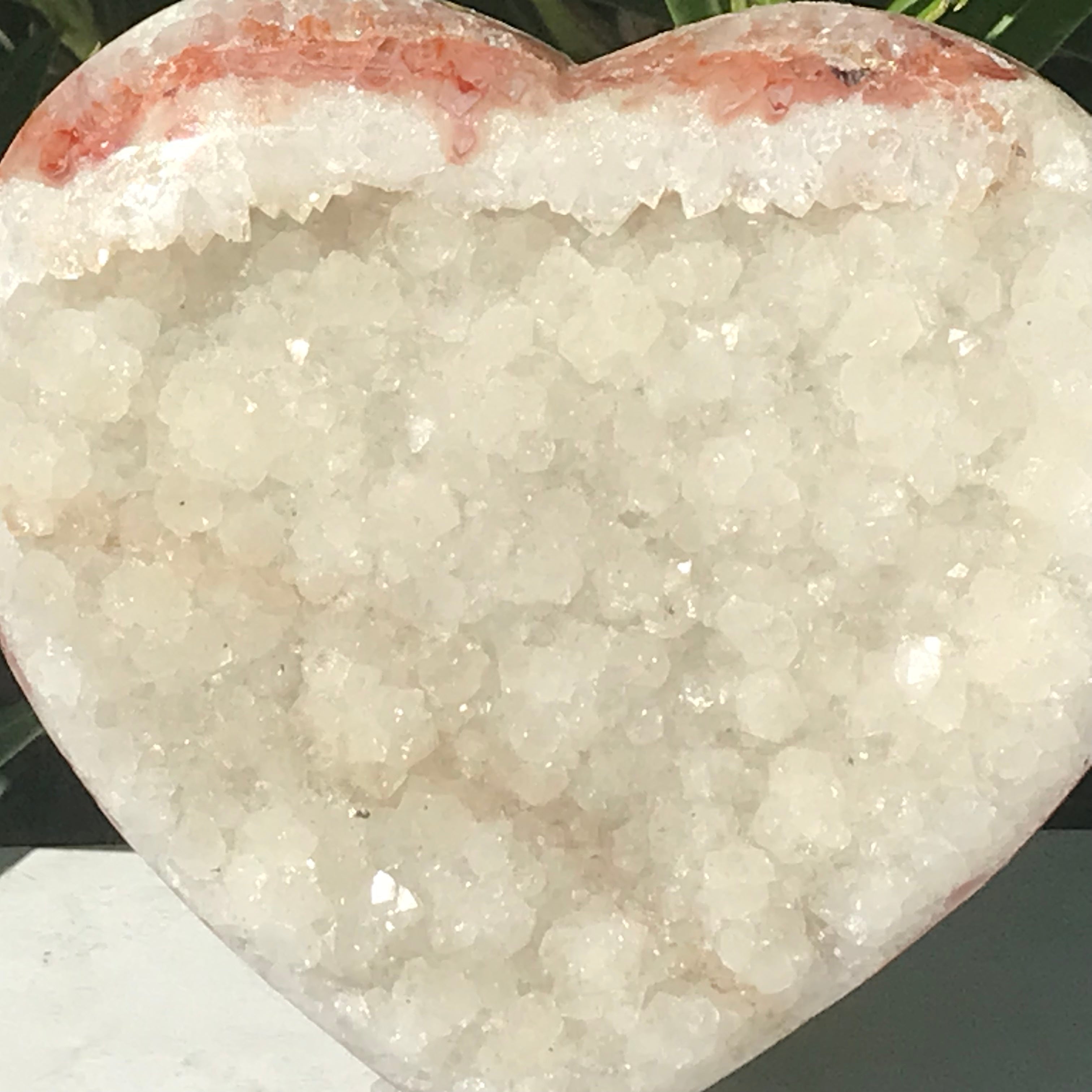 Quartz Crystal Covered Agate Heart