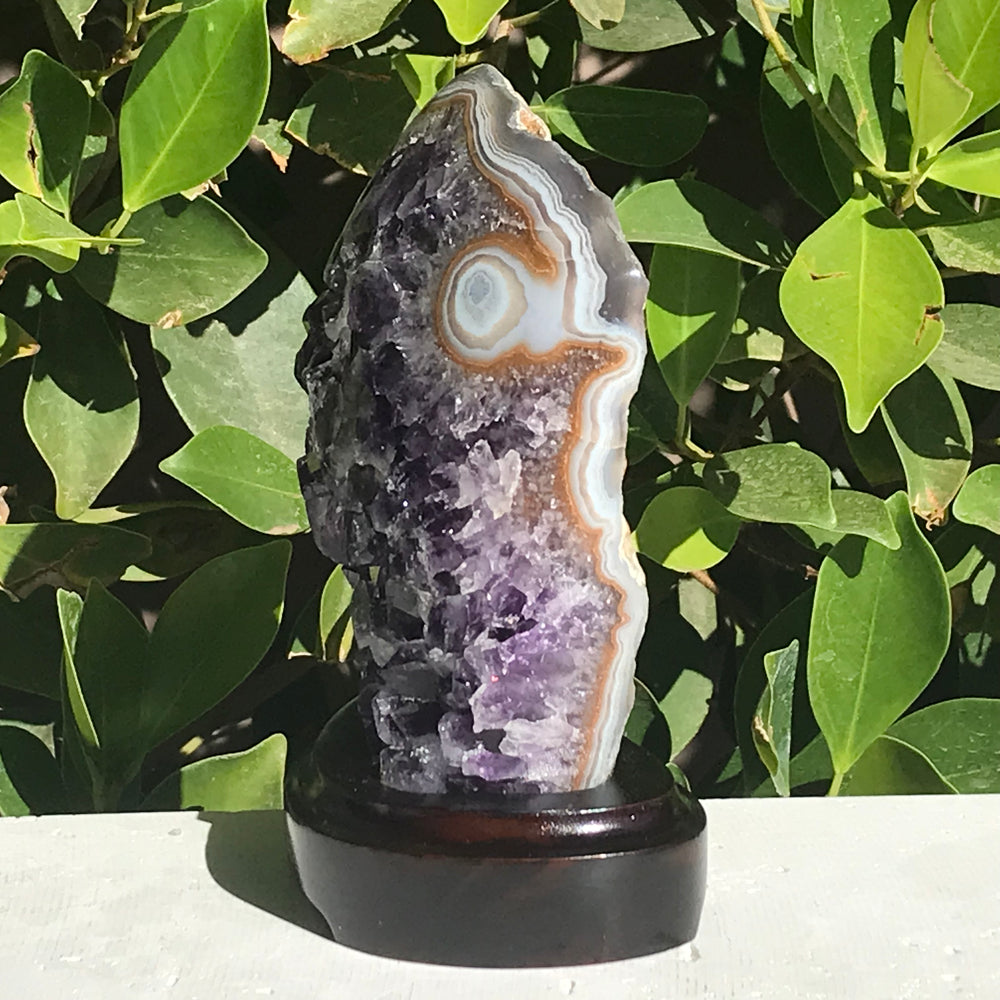 Pristine Agate Banded Amethyst Freeform