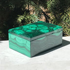 Floral Patterned Malachite Box