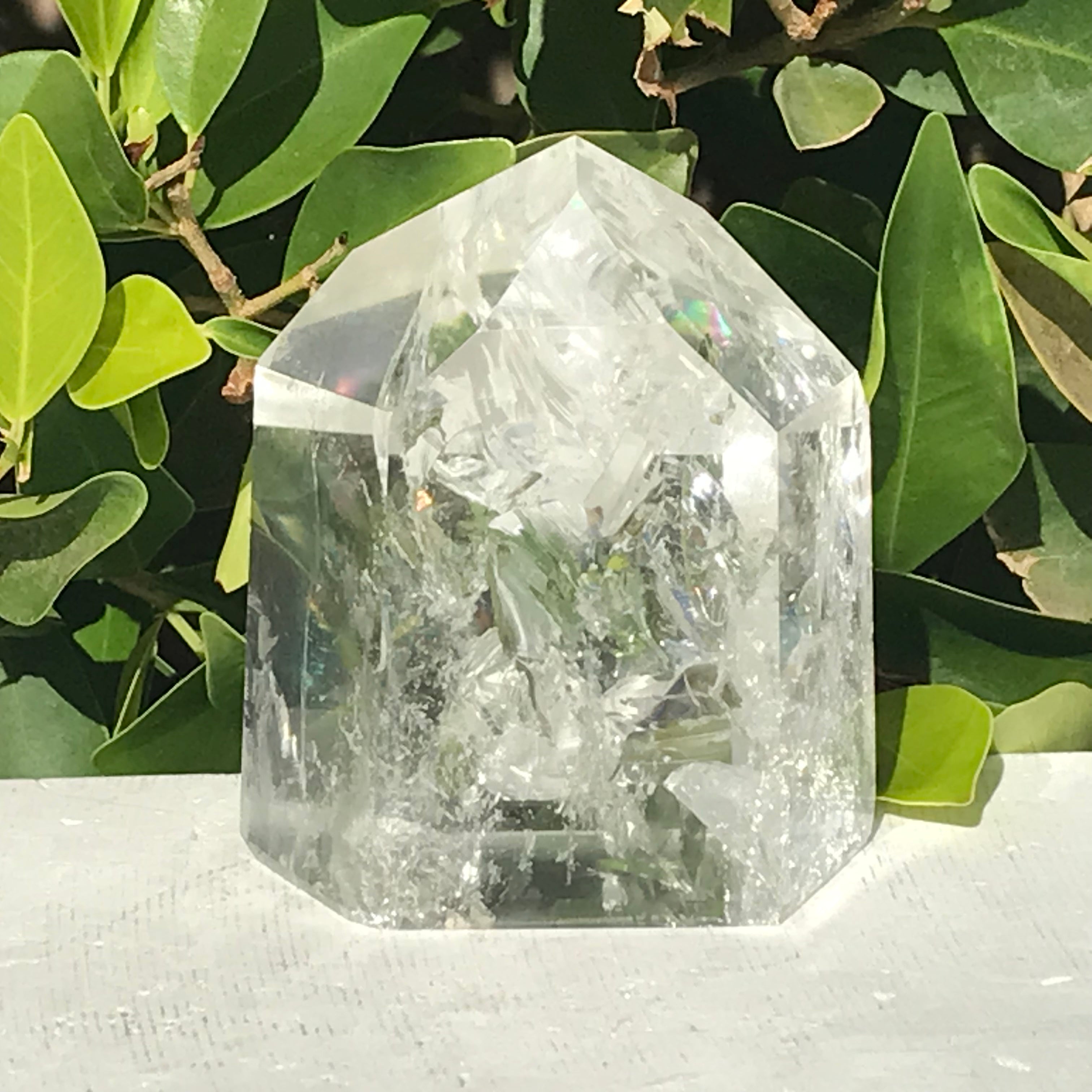 Rainbow Filled Crystal Point