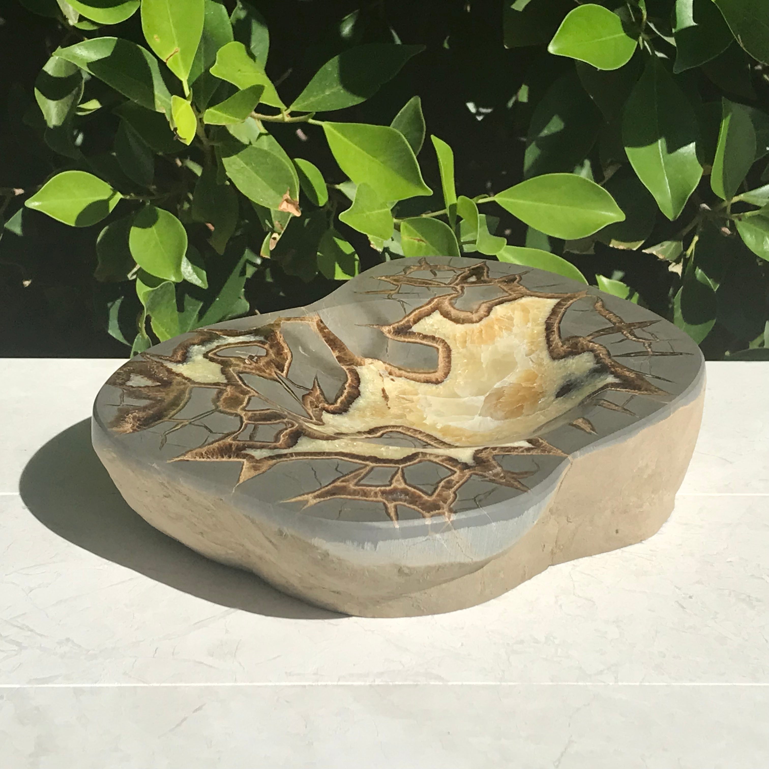 Patterned Septarian Bowl