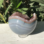 Rainbow Agate Banded Amethyst Sphere