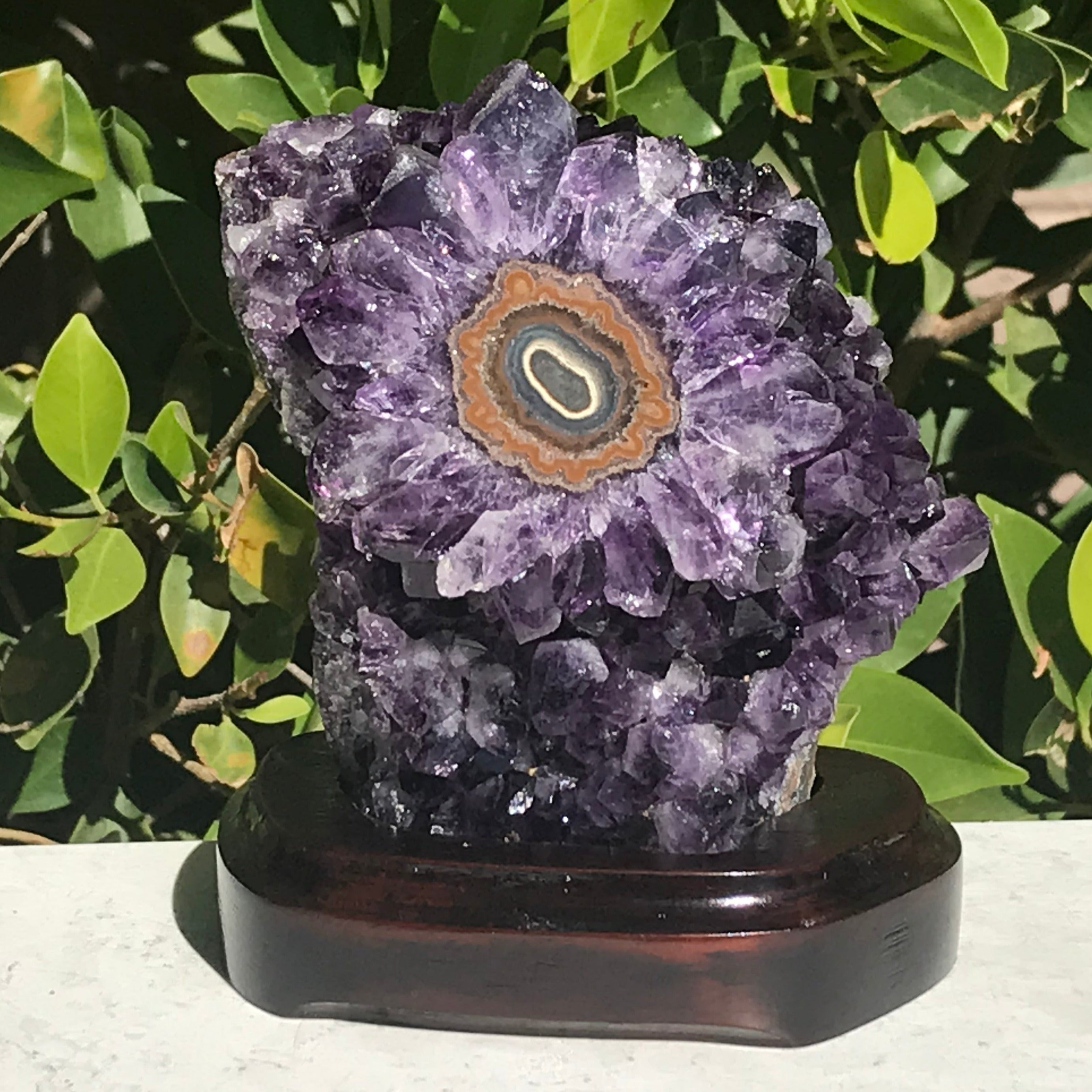 Amethyst Cluster with Magnifient Stalactite Eye
