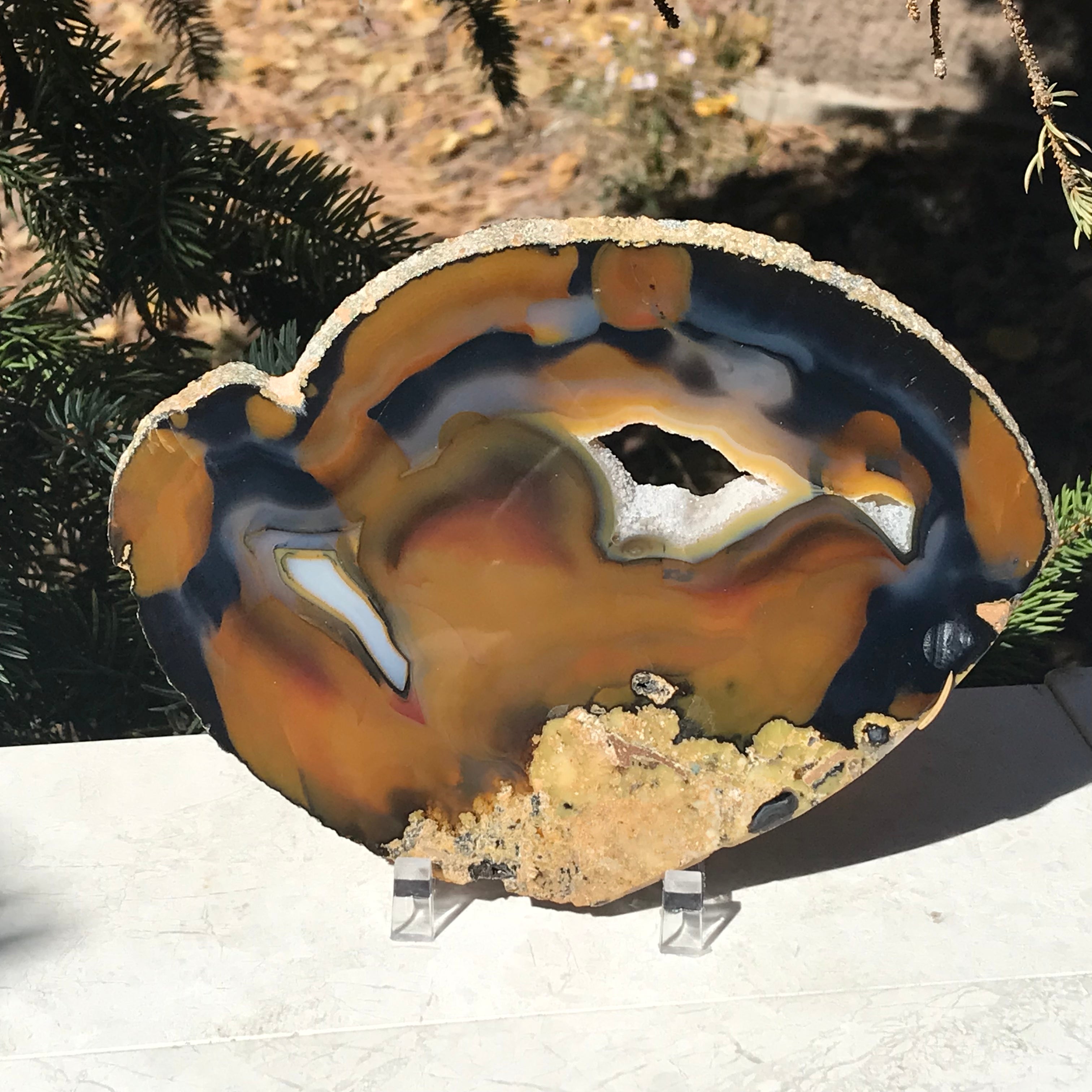 Shining Brazilian Agate Slice