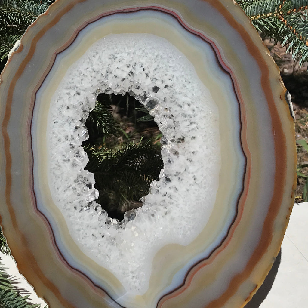 Glowing Translucent Agate Slice