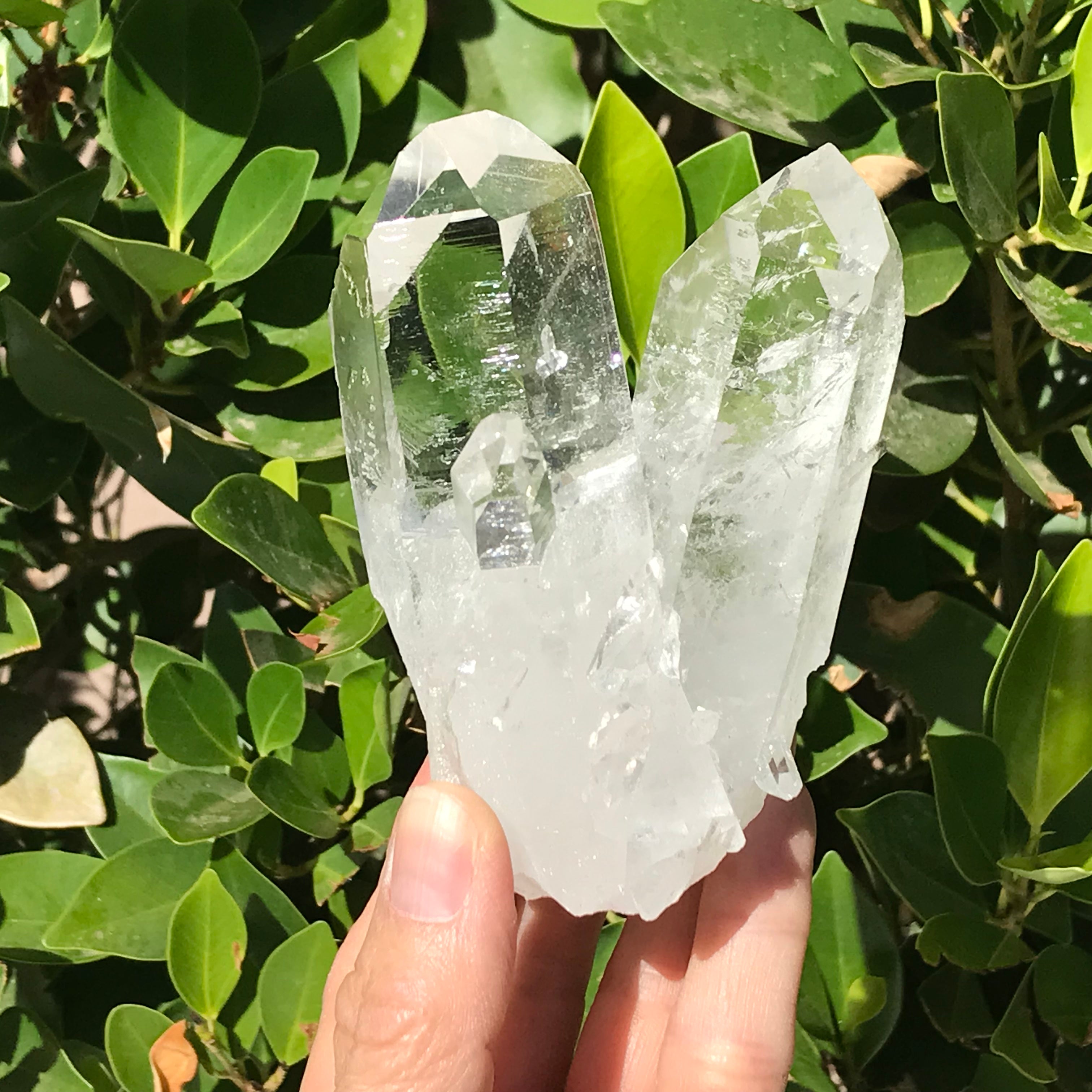 Twin Points Brazilian Crystal Cluster