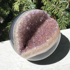 Delicately Detailed Agate and Amethyst Sphere
