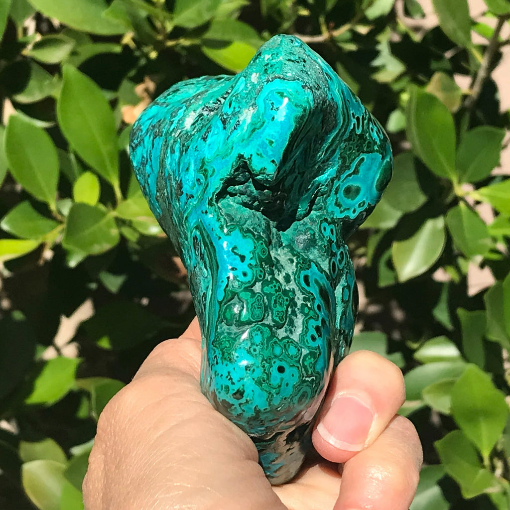 Hues of Turquoise and Green Malachite/Chrysocolla Nodule