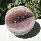 Delicately Detailed Agate and Amethyst Sphere