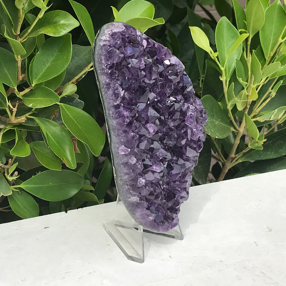 Brilliant Crystal Faced Amethyst Plate