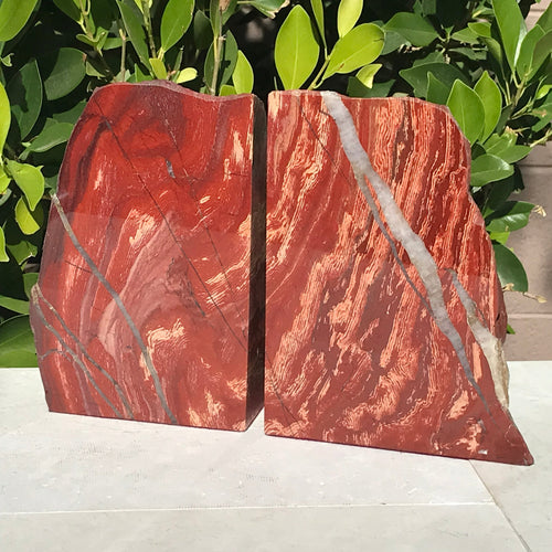 Australian Red Jasper Bookends