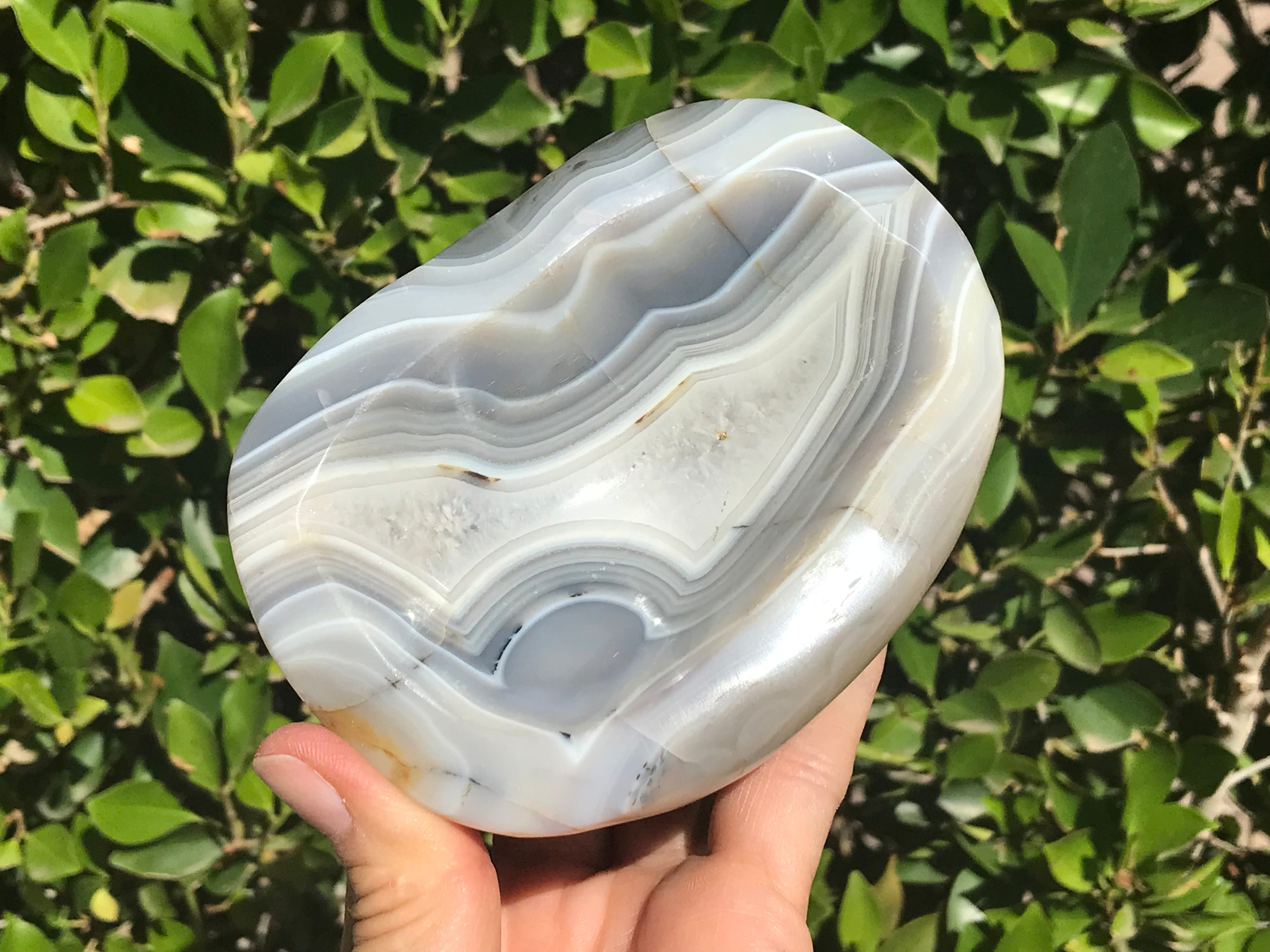 Elaborately Banded Brazilian Agate Bowl