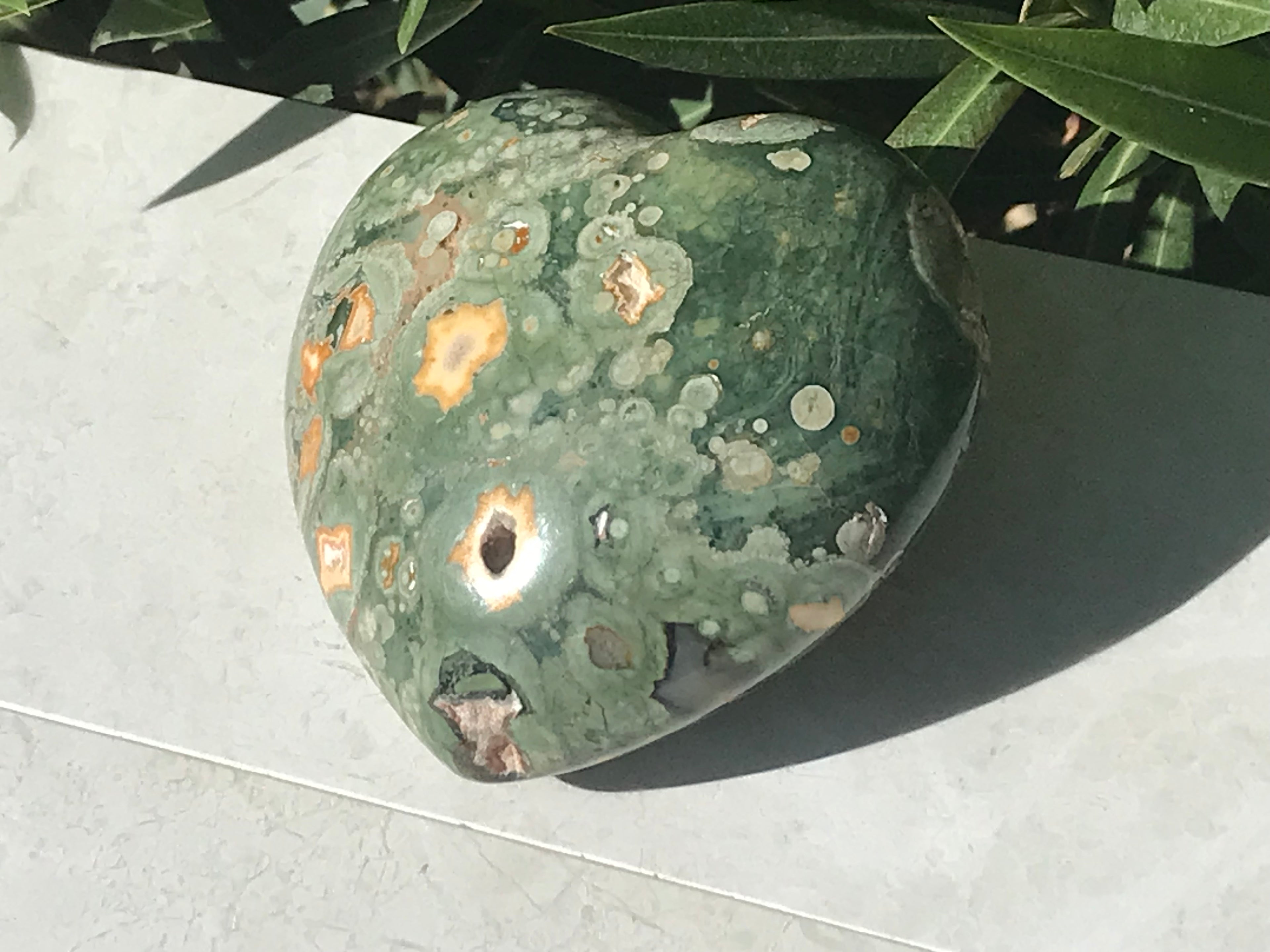 Speckled Rainforest Jasper Heart