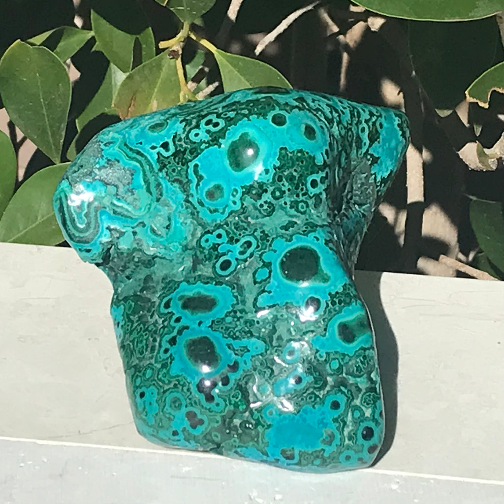 Hues of Turquoise and Green Malachite/Chrysocolla Nodule