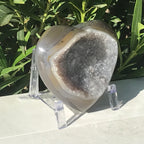 Quartz Crystal Filled Agate Geode Heart