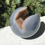 Glistening Agate Geode Sphere