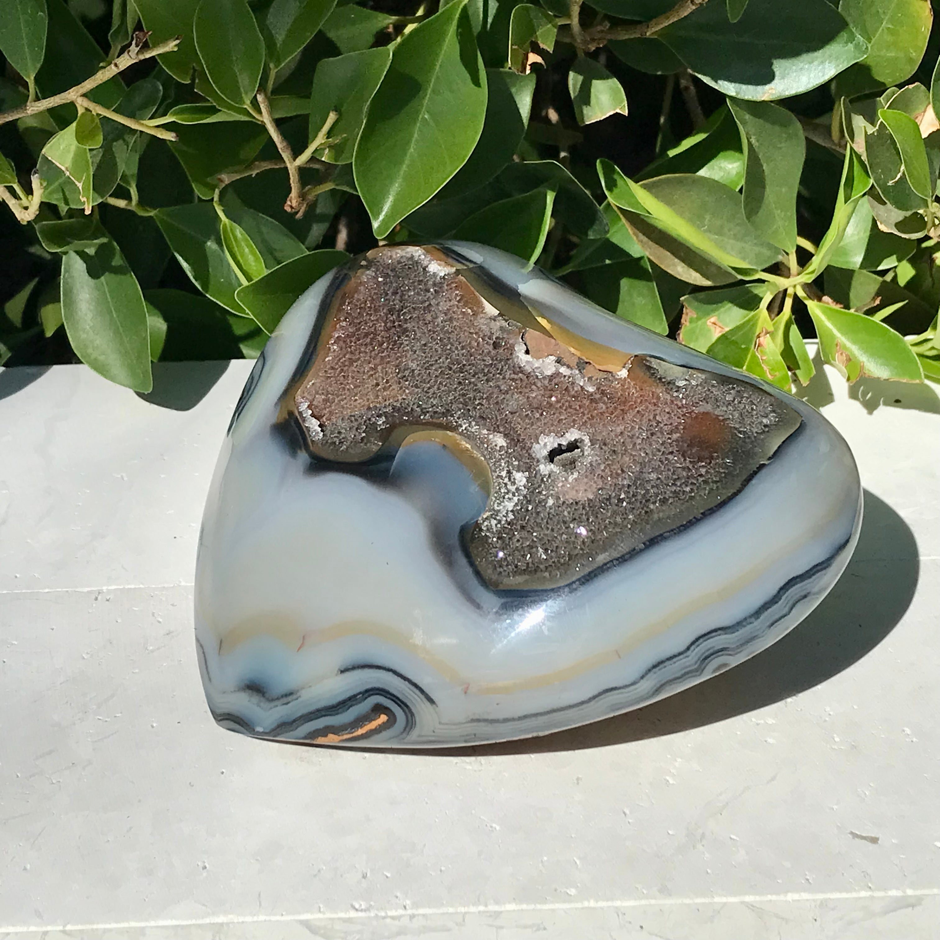 Multicolored Brazilian Agate Heart