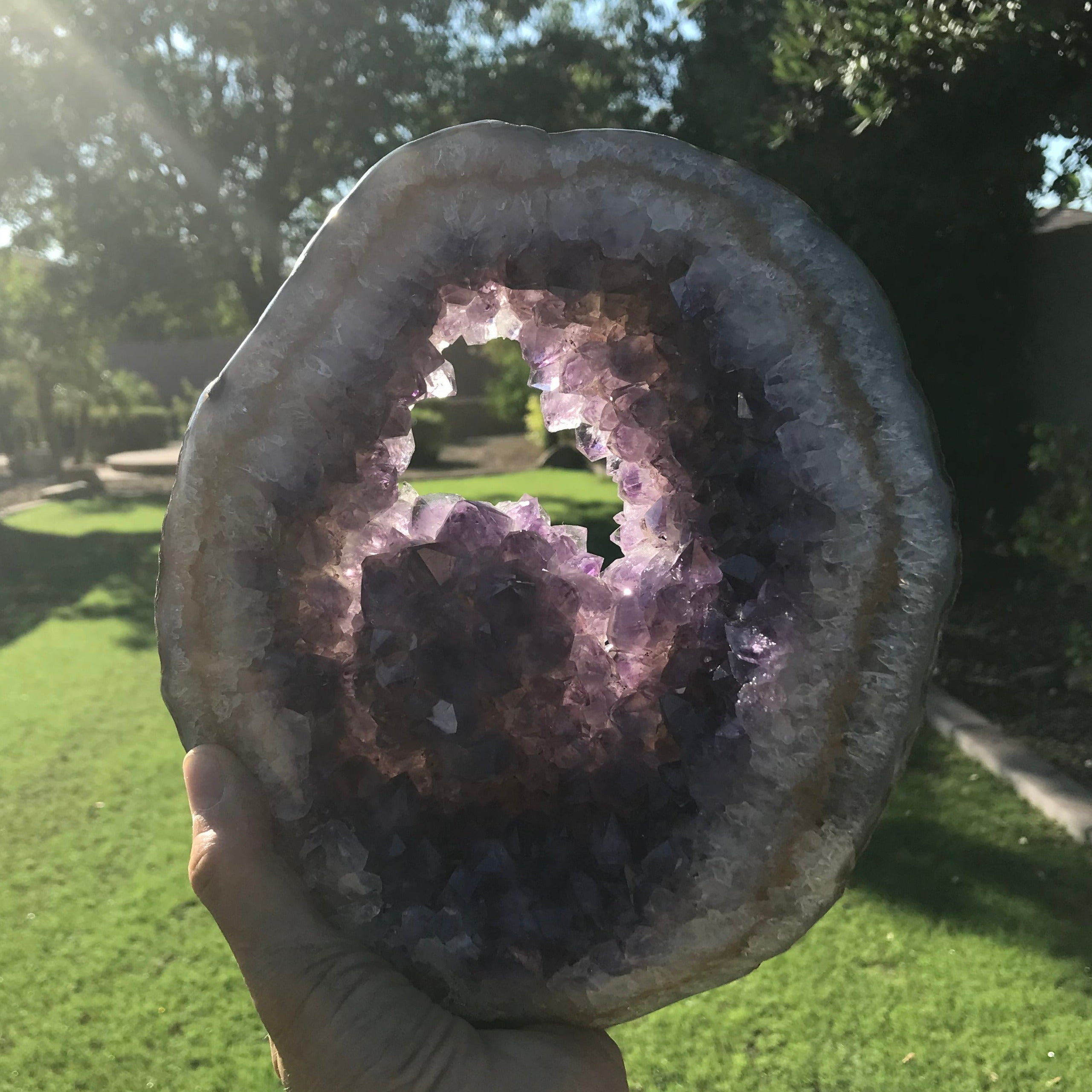 Translucent Amethyst and Agate Slab