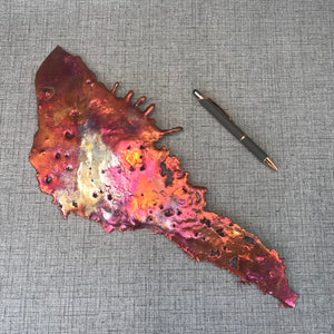 Intense Rainbow Splash Copper Wall Art