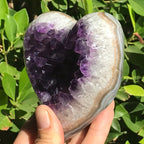 Crystal Faced Amethyst Heart
