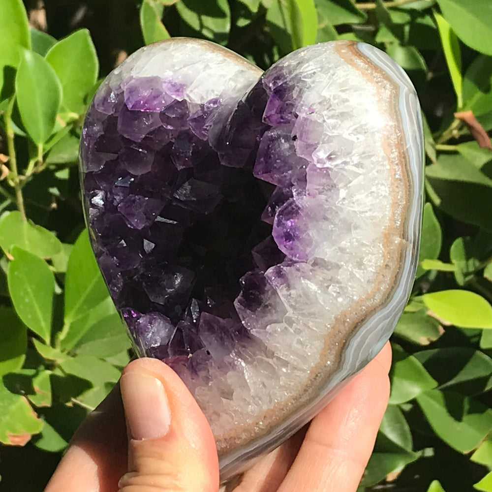 Amethyst Heart - Polished Crystal