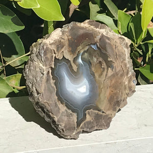 Blue Banded Dugway Geode