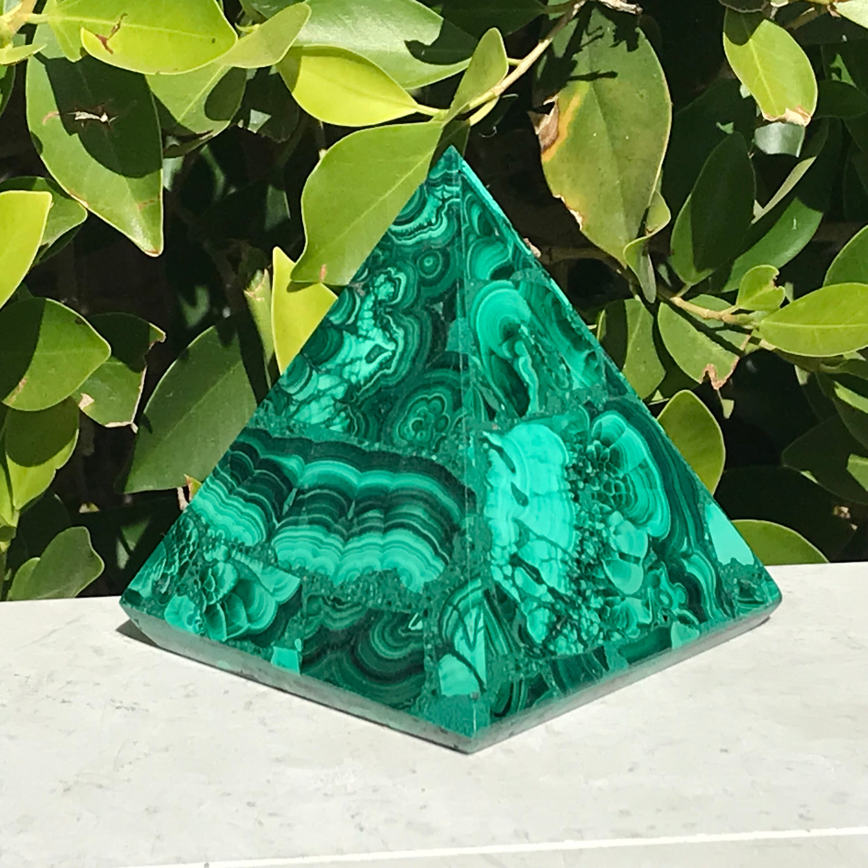 African Malachite Pyramid