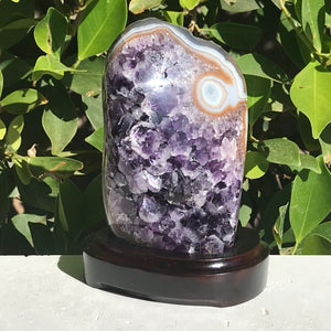 Pristine Agate Banded Amethyst Freeform