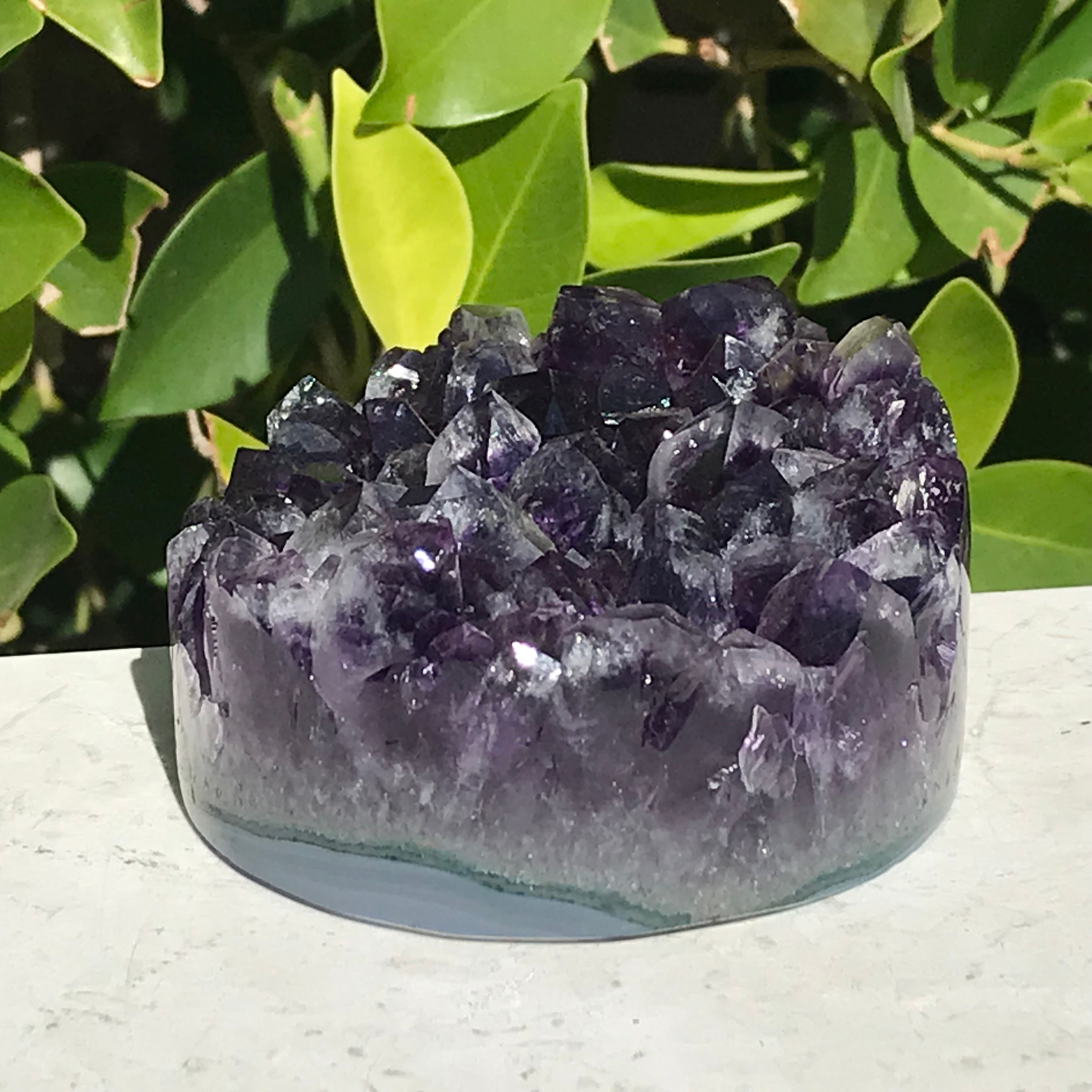 Crystal Topped Amethyst Cylinder