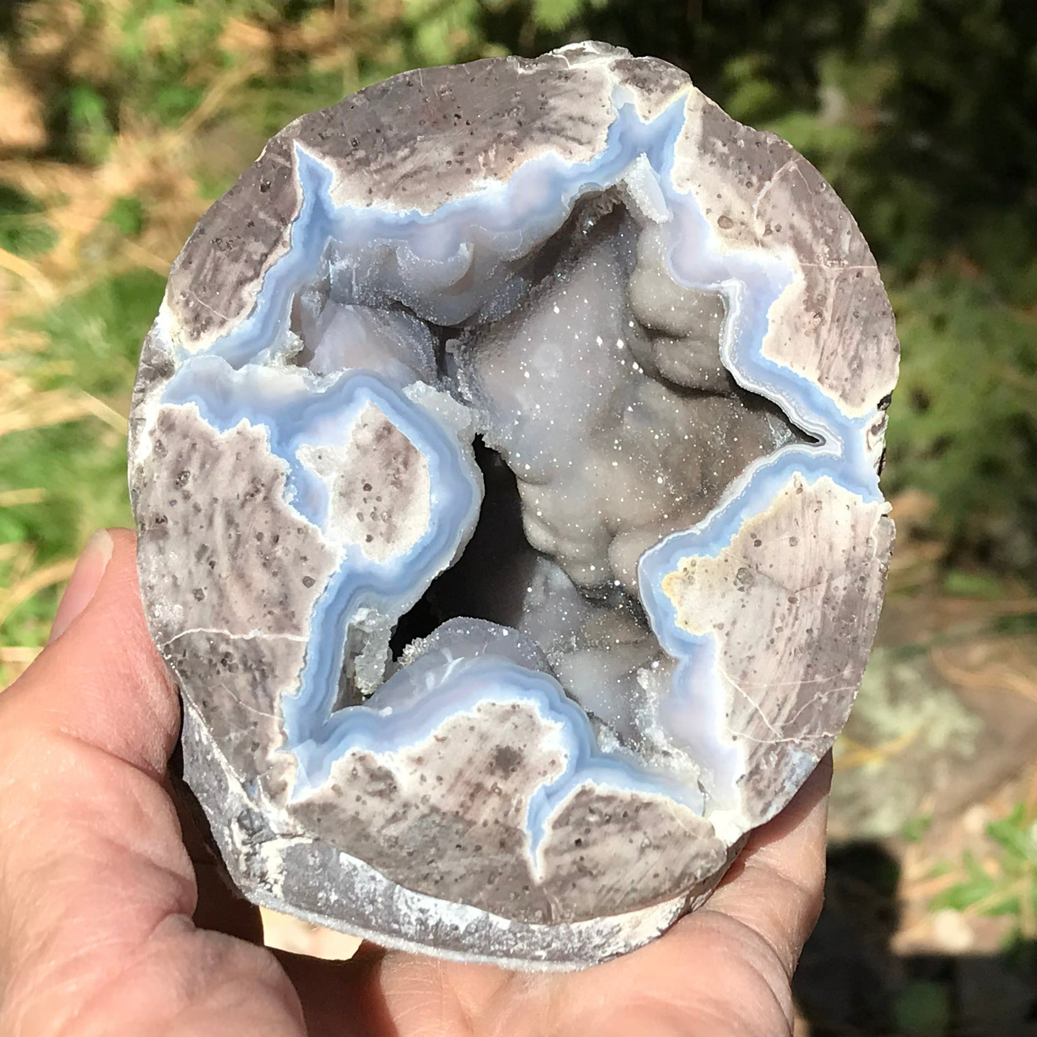 Standing Crystal Lined Dugway Geode