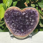 Amethyst with Colorful Agate Heart