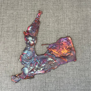 Rainbow Copper Splash Abstract