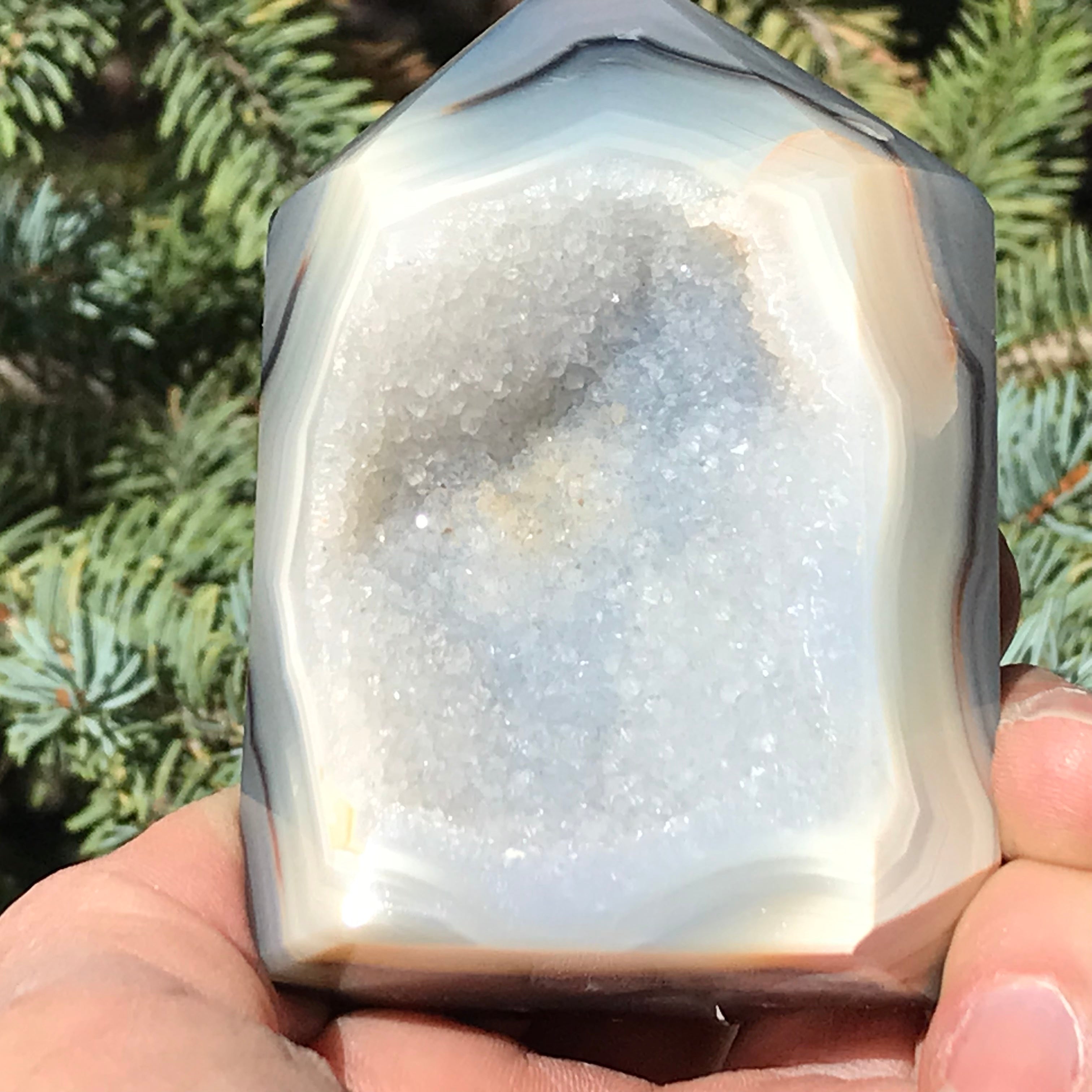 Black Banded Agate Obelisk