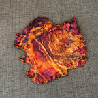 Striated Rainbow Splash Copper Art