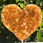 Standing Amber Citrine Heart