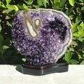 Stately Uruguayan Amethyst with Agate Eyes Freeform