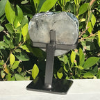 Green Agate/Amethyst Standing Heart